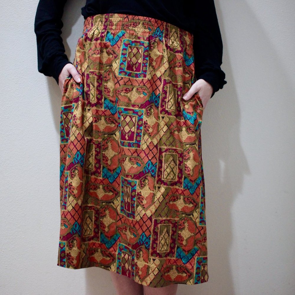 Vintage southwest print skirt - Picture 3 of 10